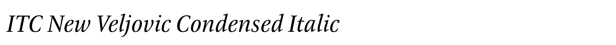 ITC New Veljovic Condensed Italic image
